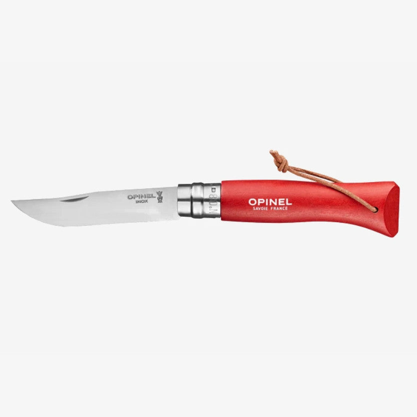 Opinel No 8 Bushwhacker Knives Coloured - Dark Brown, Khaki, Red