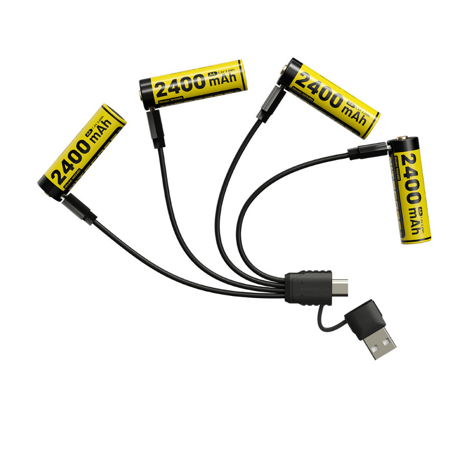 Nitecore NH2400 AA Recharable Battery (set of 4 with charger) - 2400mAh - 1.5V