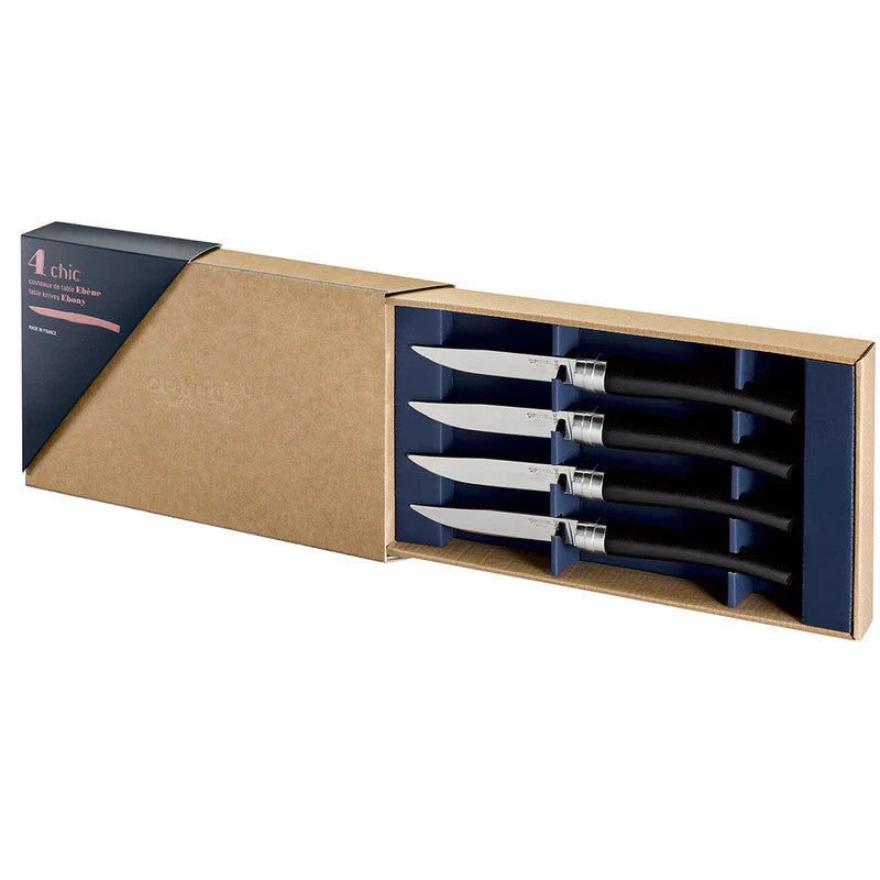 Opinel Table Chic Box Set of 4 Steak Knives Ebony