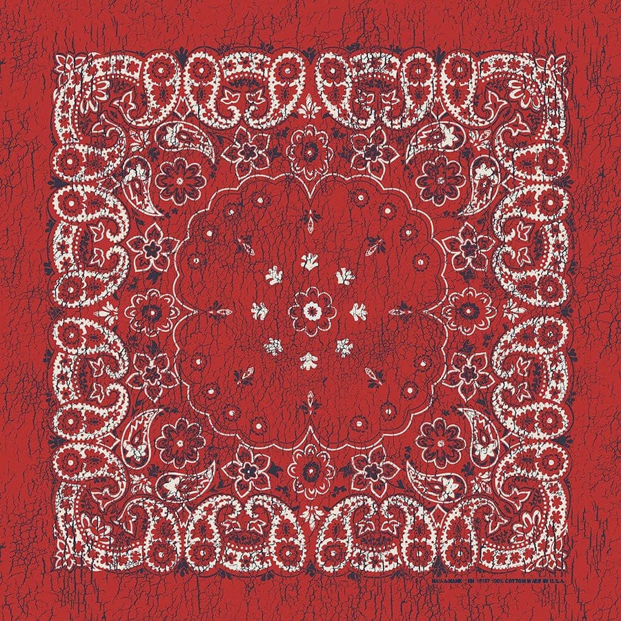 The Bandana Co. Oversized Bandanas - 100% Cotton - Texas Paisley - Black and Navy