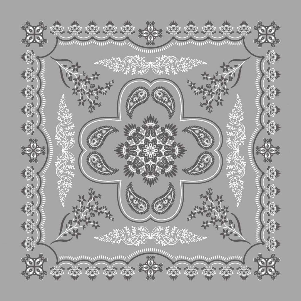 The Bandana Co. Oversized Bandanas - 100% Cotton - Texas Paisley - Black and Navy