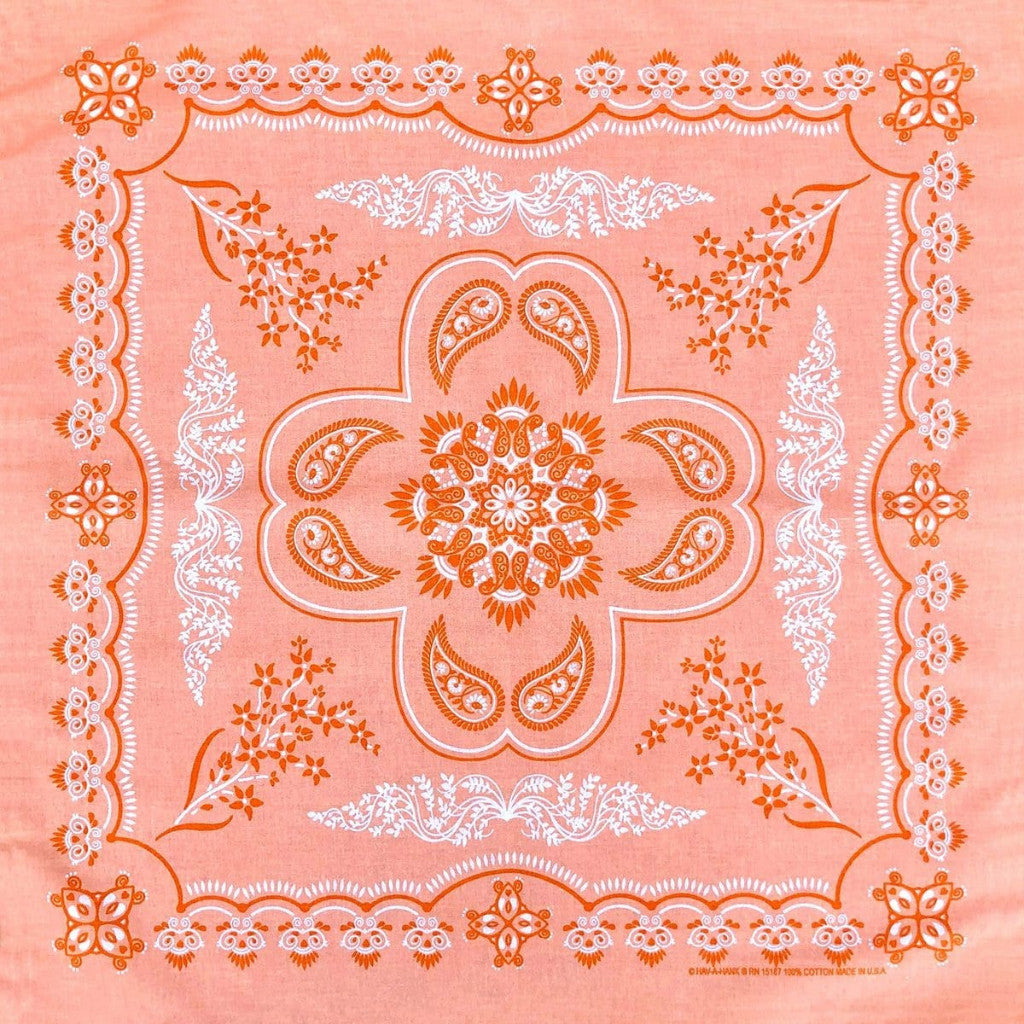 The Bandana Co. Oversized Bandanas - 100% Cotton - Texas Paisley - Black and Navy