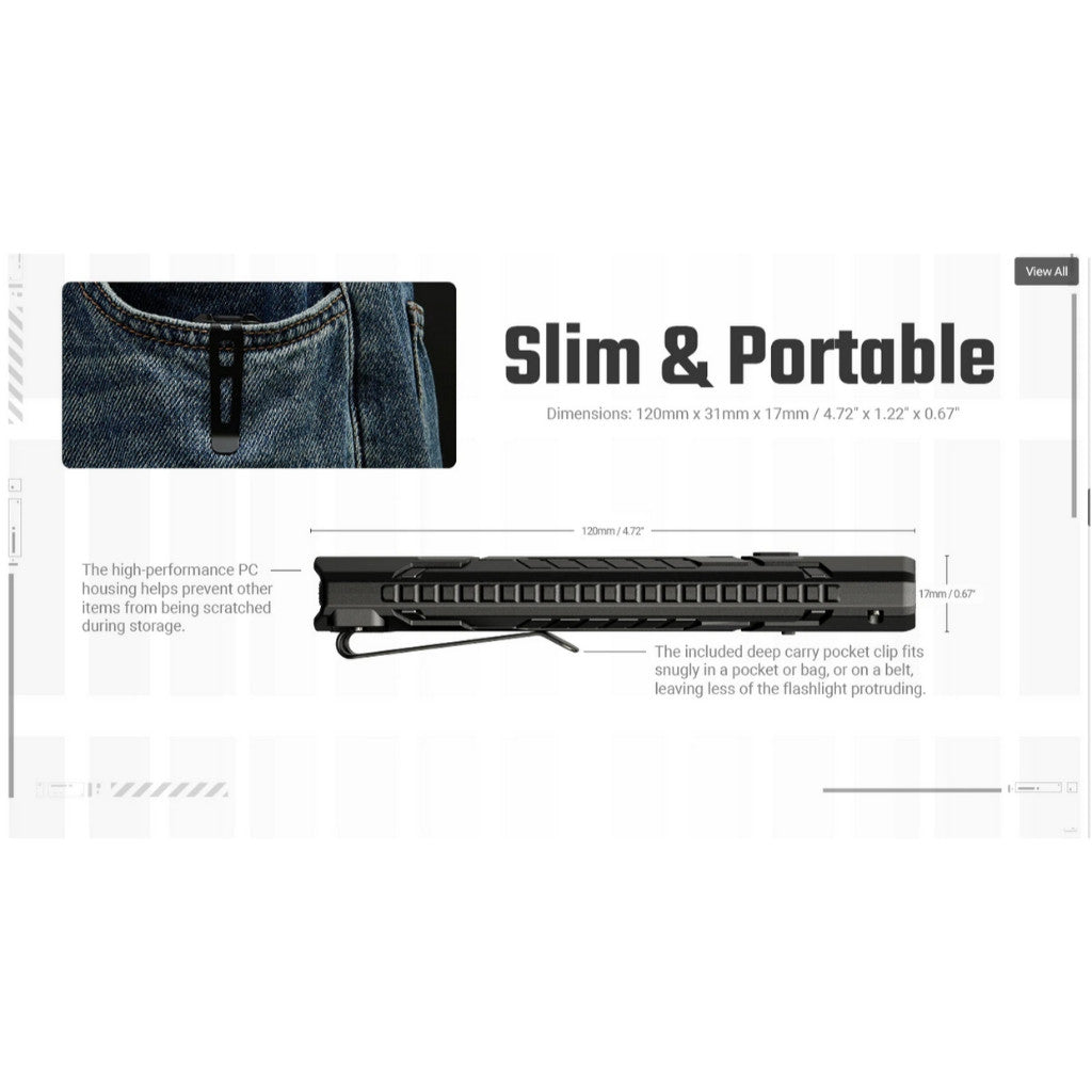 Nitecore EDC07 Ultra Slim & Lightweight Flashlight