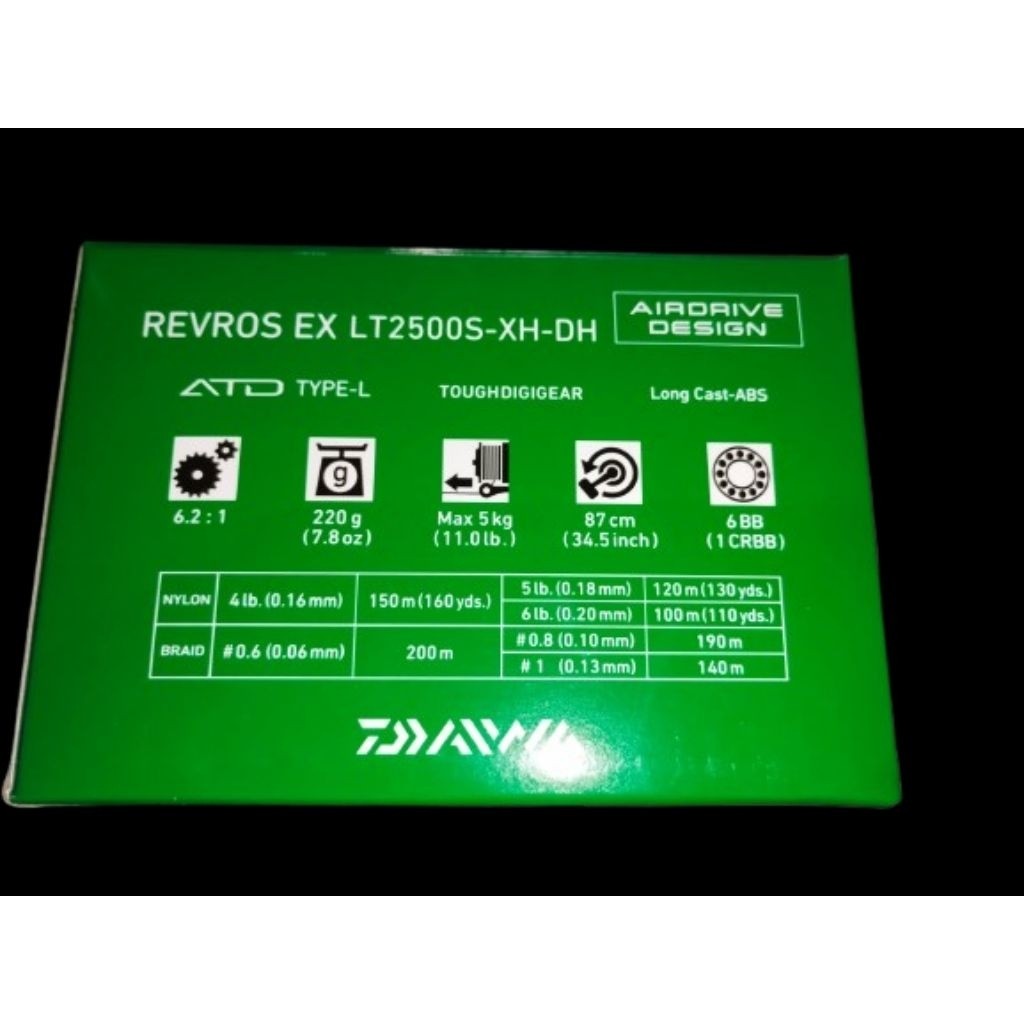 Daiwa Revros EX LT Spinning Reel LT-2500S-XH-DH Double Handle 25