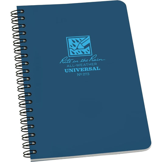 Rite in the Rain Side Spiral Notebook Blue (117mm x 178mm) 64 pages