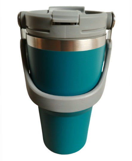 Insulated Bottle Stainless Steel Vacuum Thermos Tumbler Hot Cold Cup Black 600ml 750ml 890ml 1l 1.2l Straw