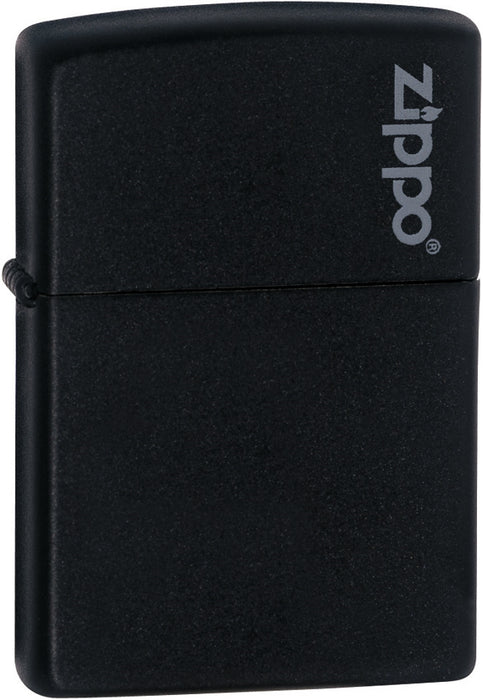 Zippo Black Matte w Logo Lighter