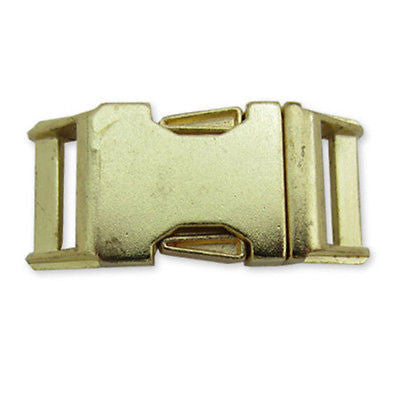 1 Inch Antique Brass Contoured Aluminum Side Release Buckles