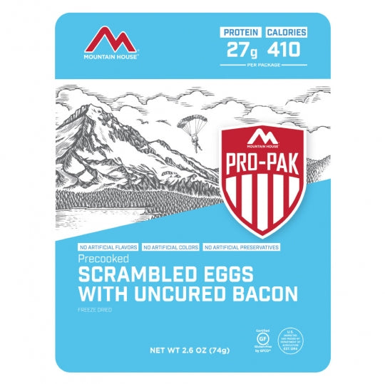 Mountain House Scrambled Eggs with Bacon Freeze Dried Meal