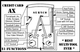 Survco Tactical Credit Card Axe