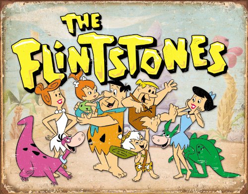 Flintstone Family Retro Tin Sign
