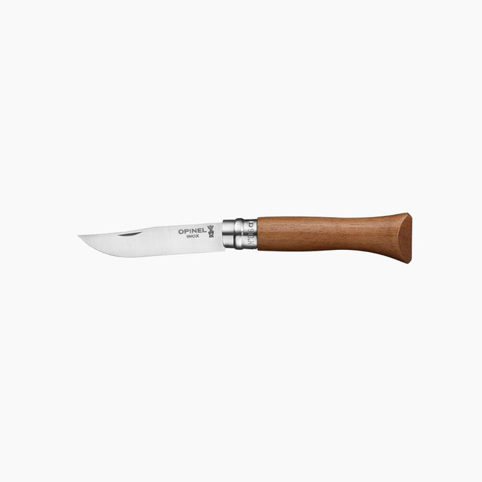 Opinel No. 6 Stainless Knife Walnut Handle
