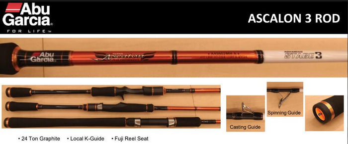 Abu Garcia Ascalon Stage 3 Spin Rods 6-9ft MH / XH