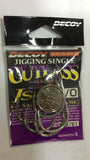 Decoy Jigging Single Cutlass Hooks JS-2 (Sz 4/0-7/0)