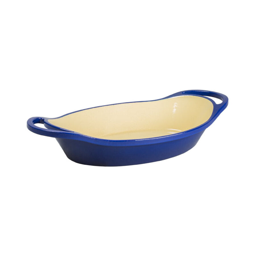 Lodge 2 Quart Oval Indigo Enameled Cast Iron Casserole