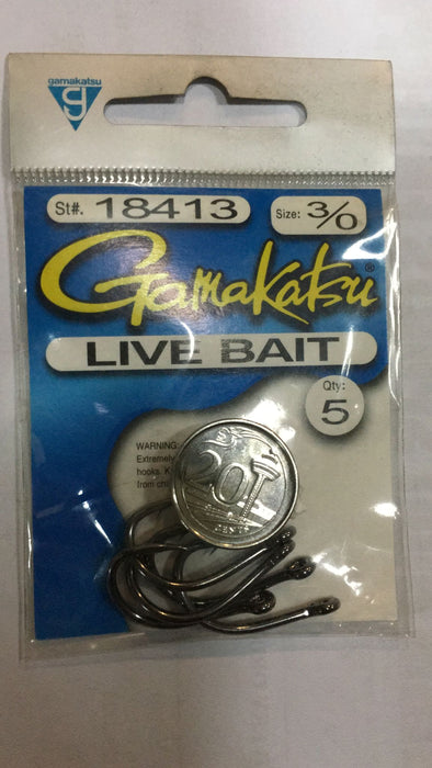 Gamakatsu Live Bait NS Black Sz 3/0-6/0 –  Outdoor Equipment