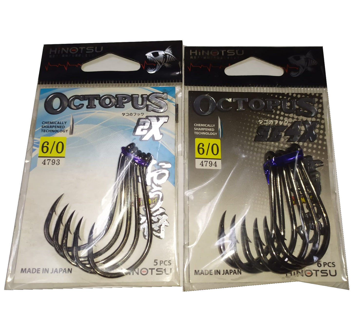 Hinotsu Octopus Hooks Sz 1/0 to 7/0