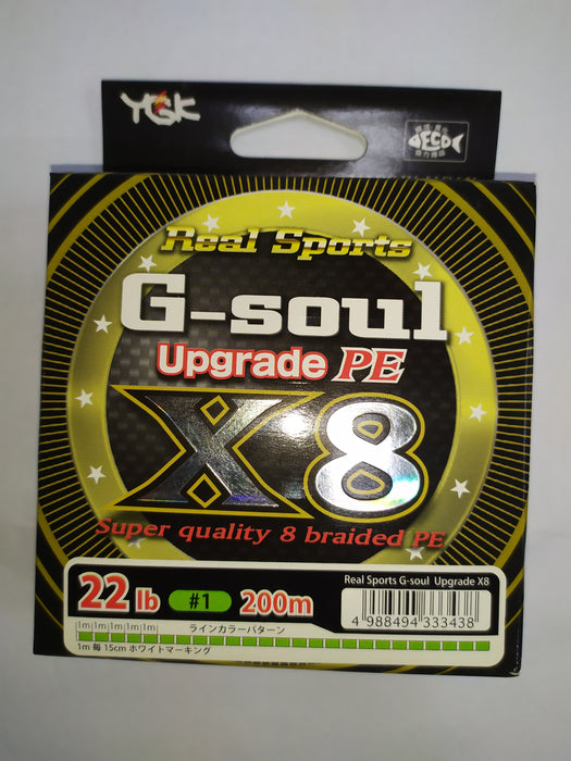 YGK G-Soul Upgrade X8 Braided Line 200m (22 and 25lb) –