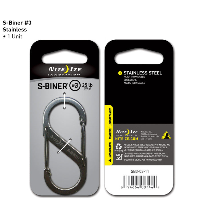 Nite Ize Steel S-Biner #3 - Nalno.com Outdoor Equipment