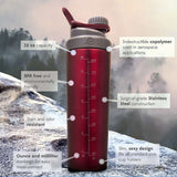 AeroBottle 1l Primus Steel Water Bottle/Protein Shaker Cup - Gym, Daily Use (Not Insulated)
