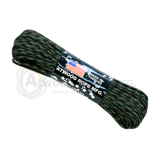 Atwood Reflective Woodland 550 Paracord 50ft