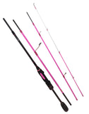 Abu Garcia Salty Style Colors Travel Spin Rod - Pink L 6ft 6in