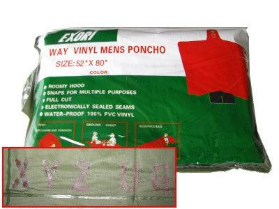 Vinyl Poncho - Nalno.com Outdoor Equipment