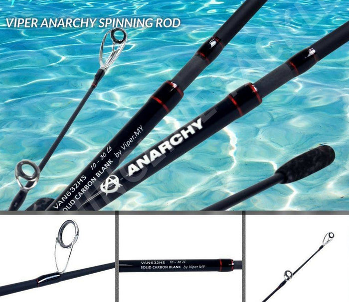 Viper Anarchy Solid Carbon Spinning Rod