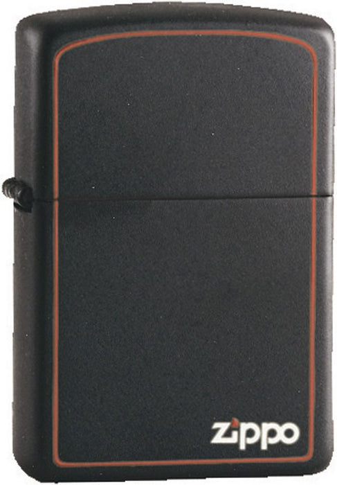 Zippo Classic Black Matte Red Border Lighter