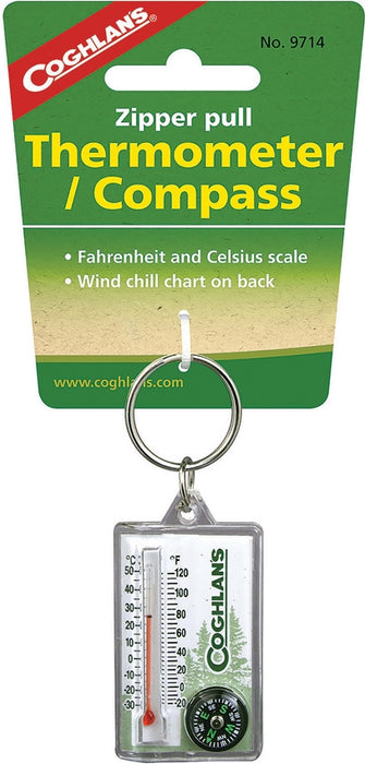 Coghlan's Zipper Pull Thermometer/Compass